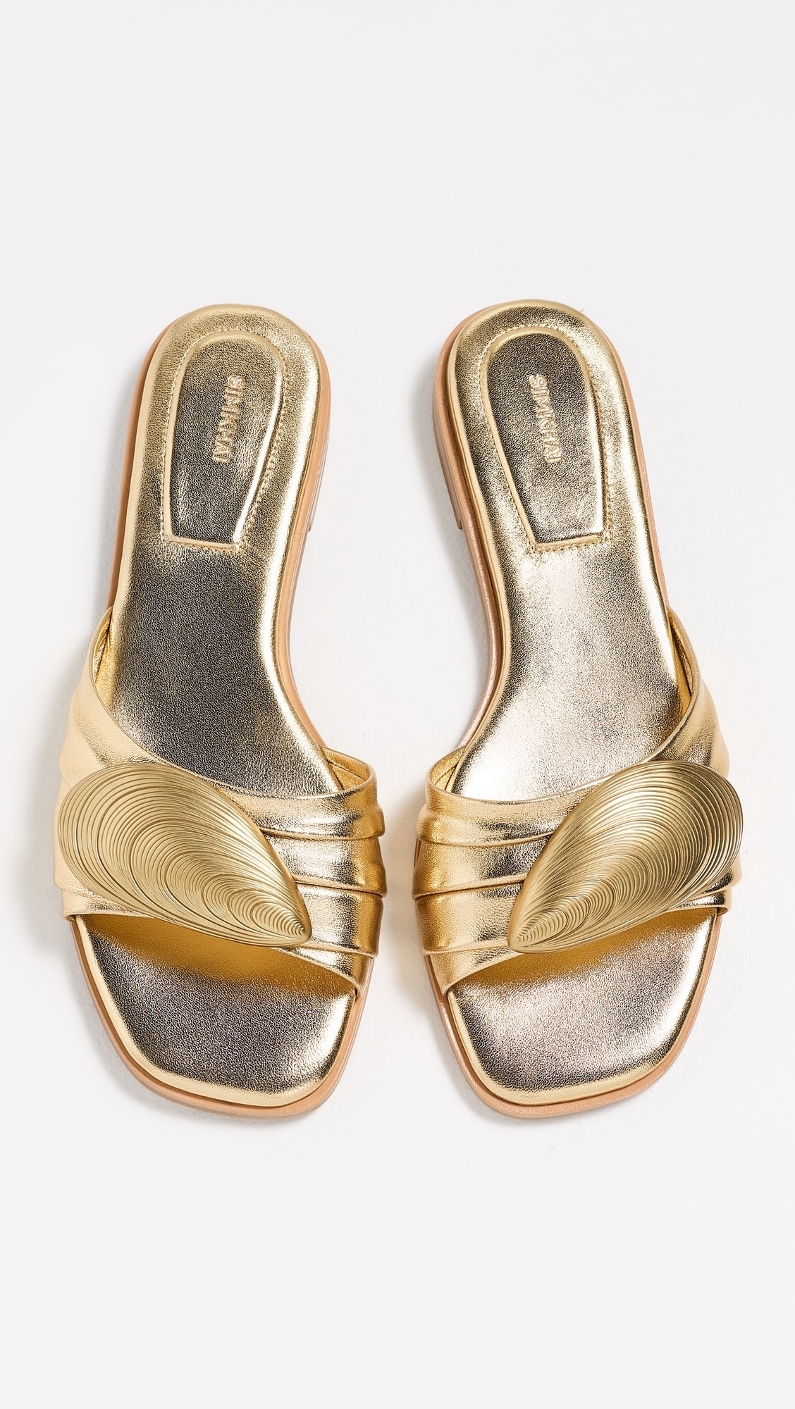 Gigi Oyster Metallic Leather Sandals | Shopbop