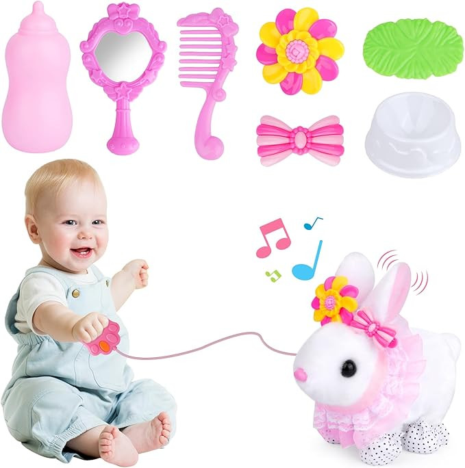 Bunny - Easter My Realistic Bunny Toy, Electronic Interactive Stuffed Bunny Remote Control with L... | Amazon (US)