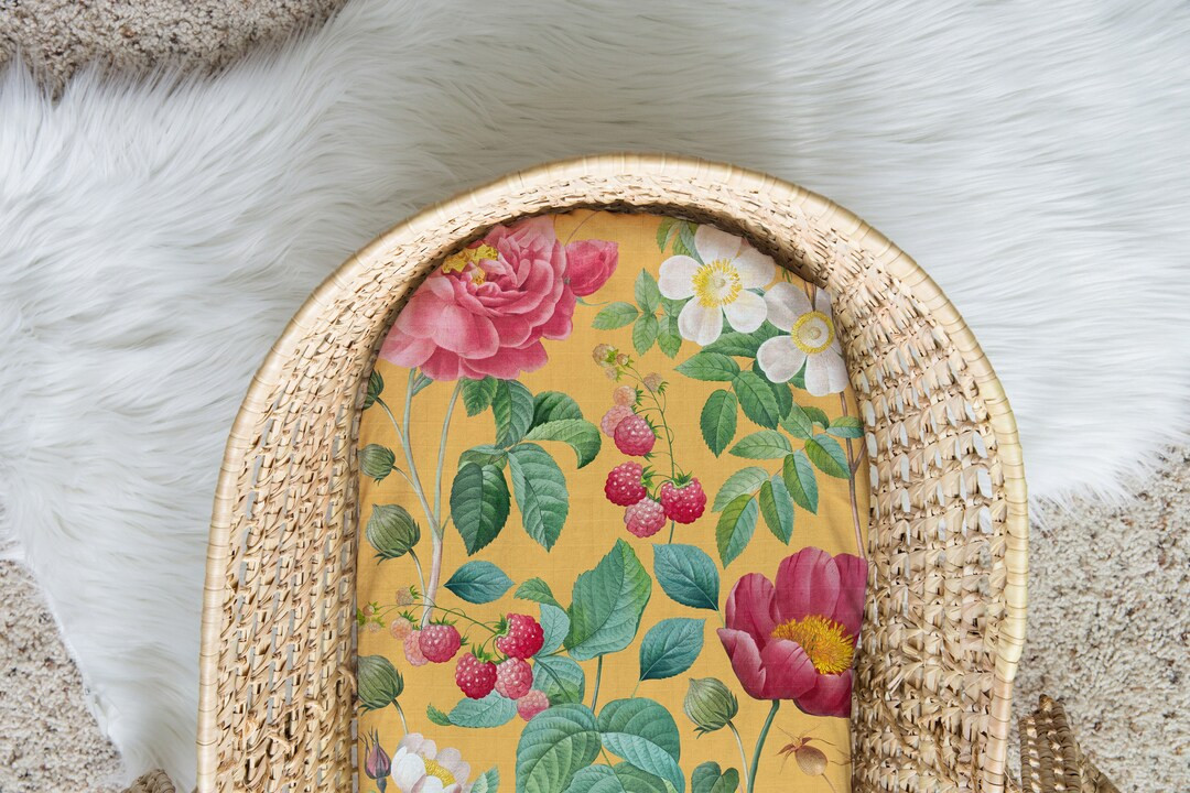 Louisa Floral 100% Organic Cotton Muslin Baby Bedding Swaddle Crib Sheet Moses Basket Sheet Chang... | Etsy (US)