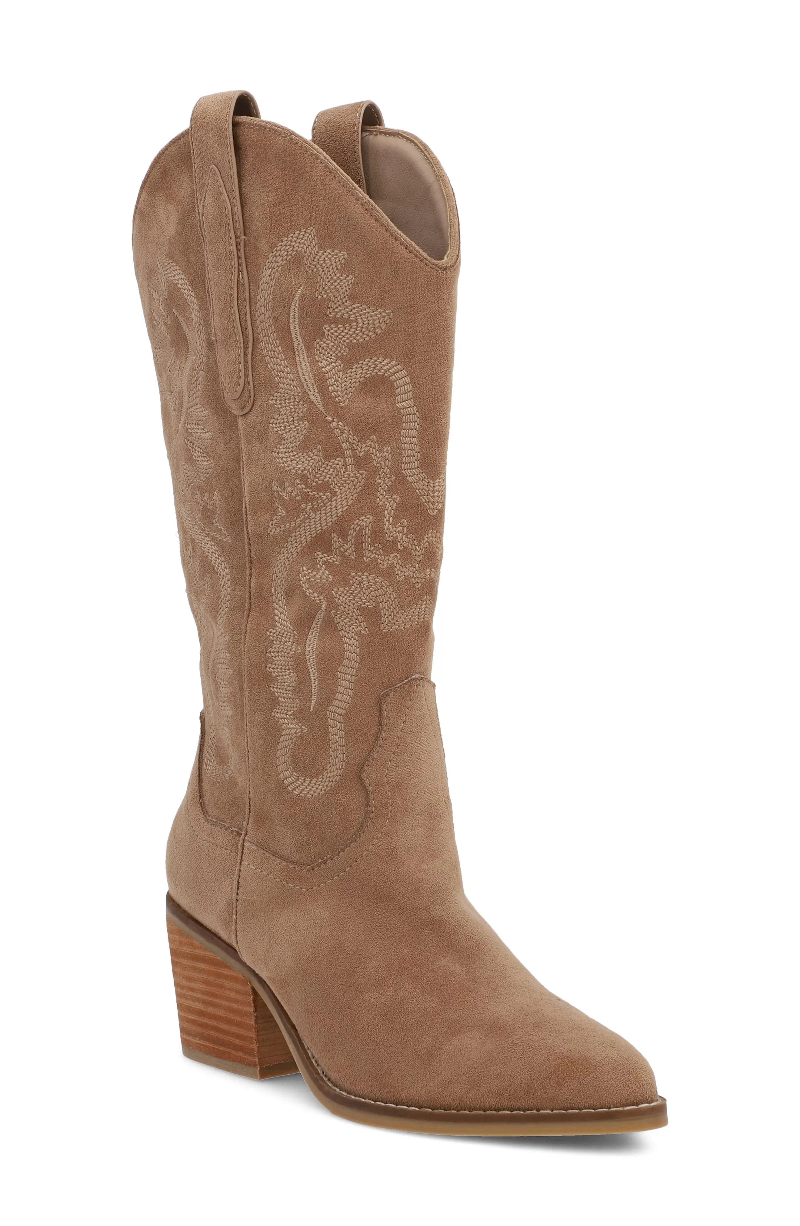 MIA Crosley Western Boot in Light Blue at Nordstrom, Size 6.5 | Nordstrom