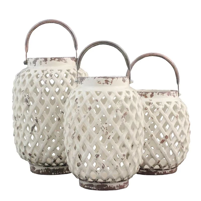 3 Piece Ceramic Lantern Set | Wayfair North America