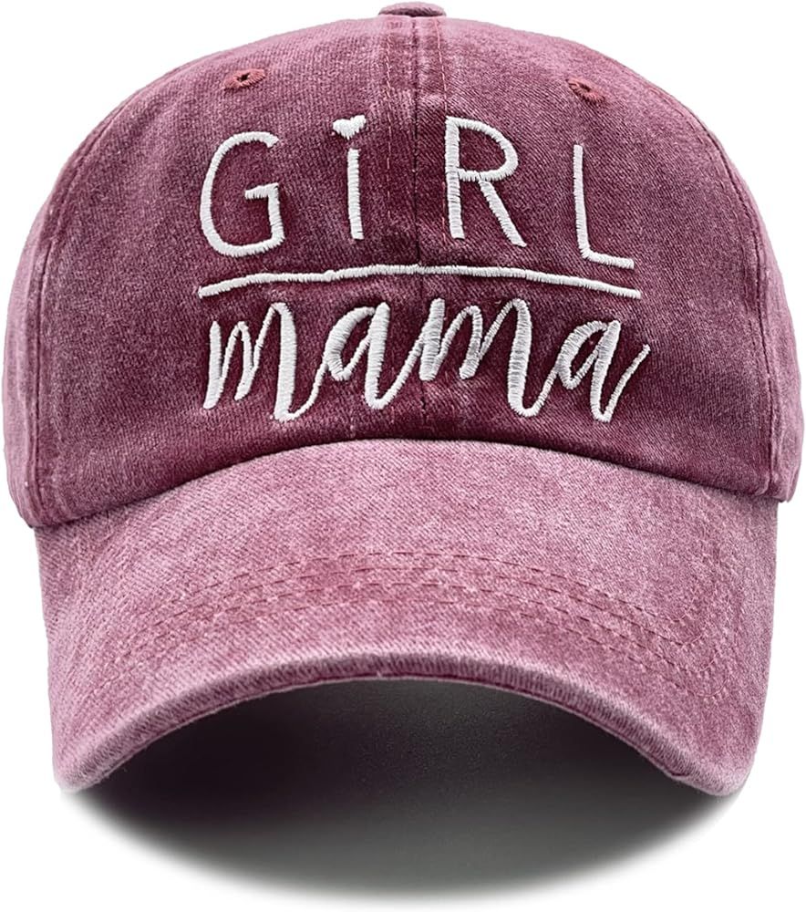 NVJUI JUFOPL Women Girl Mama Hat, Adjustable Embroidery Mom Baseball Cap | Amazon (US)