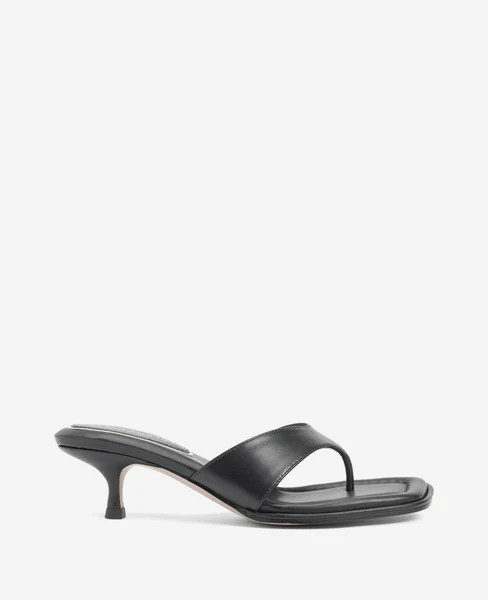 Geneva Leather Thong Kitten Heel Sandal | Kenneth Cole