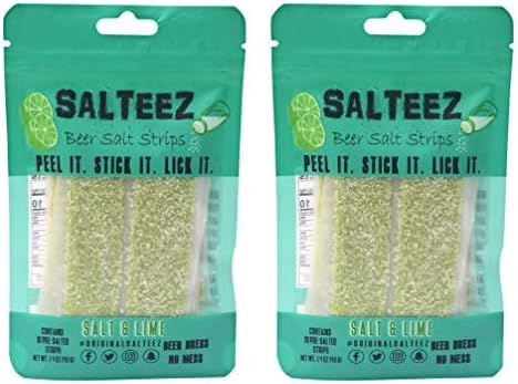 Salteez Beer Salt Strips: Real Salt & Lime Flavor Strips That Stick to Your Bottle, Can, or Cup -... | Amazon (US)