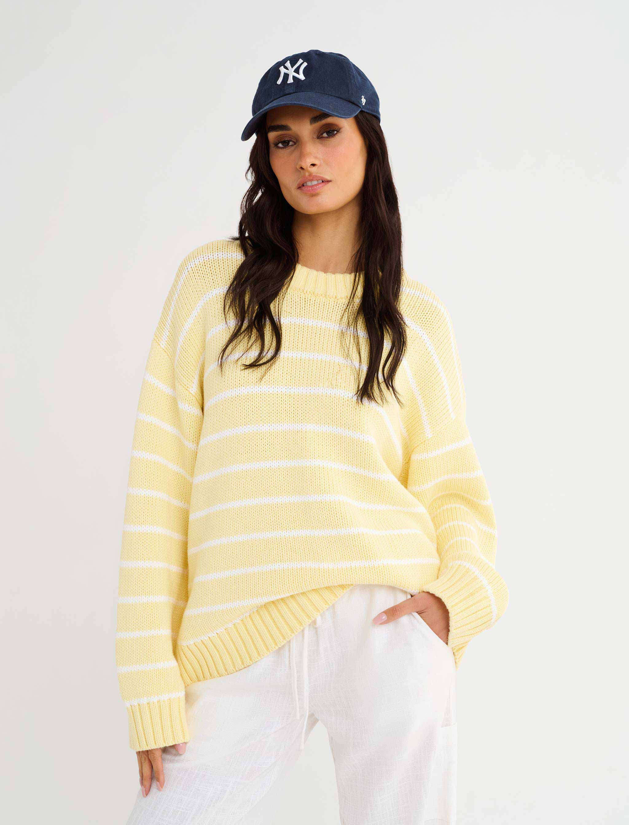 Bayside Sweater | Banana Stripe | Rumored