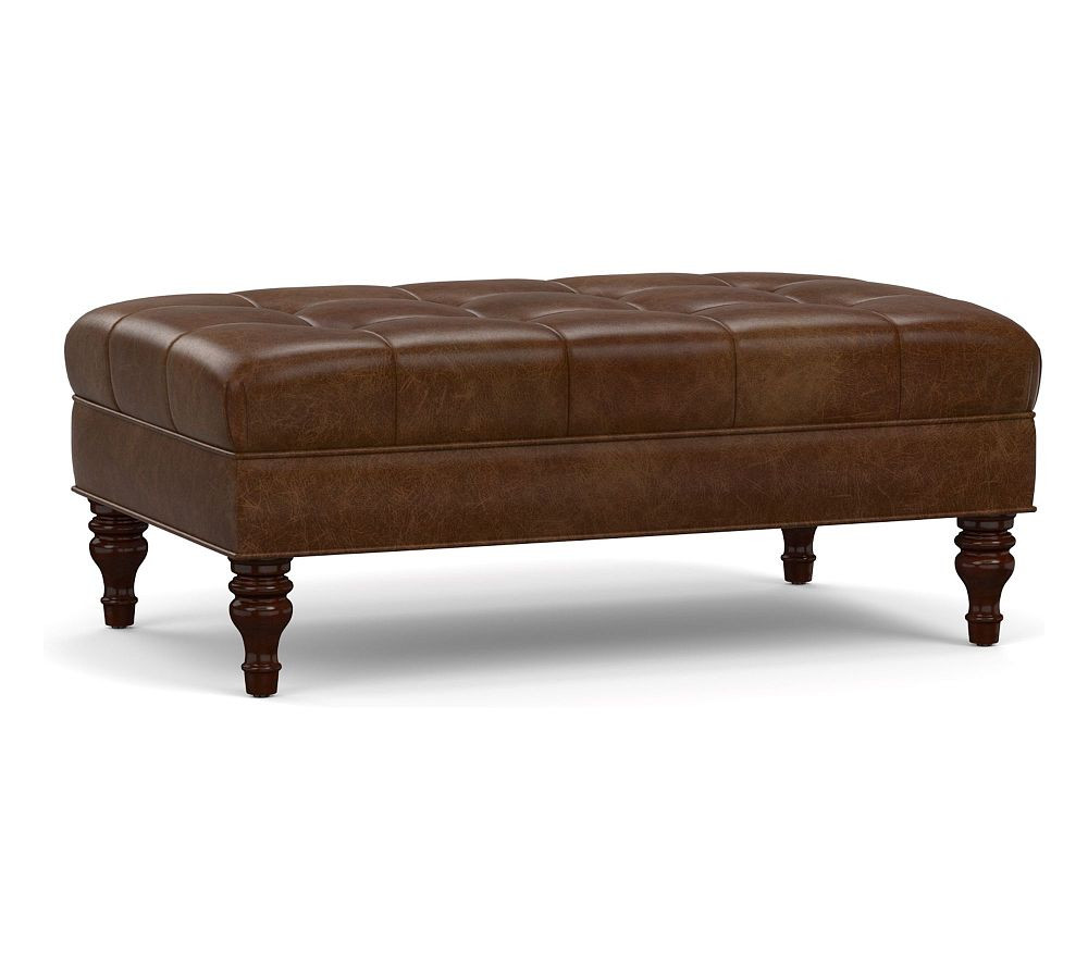 Martin Leather Ottoman | Pottery Barn (US)