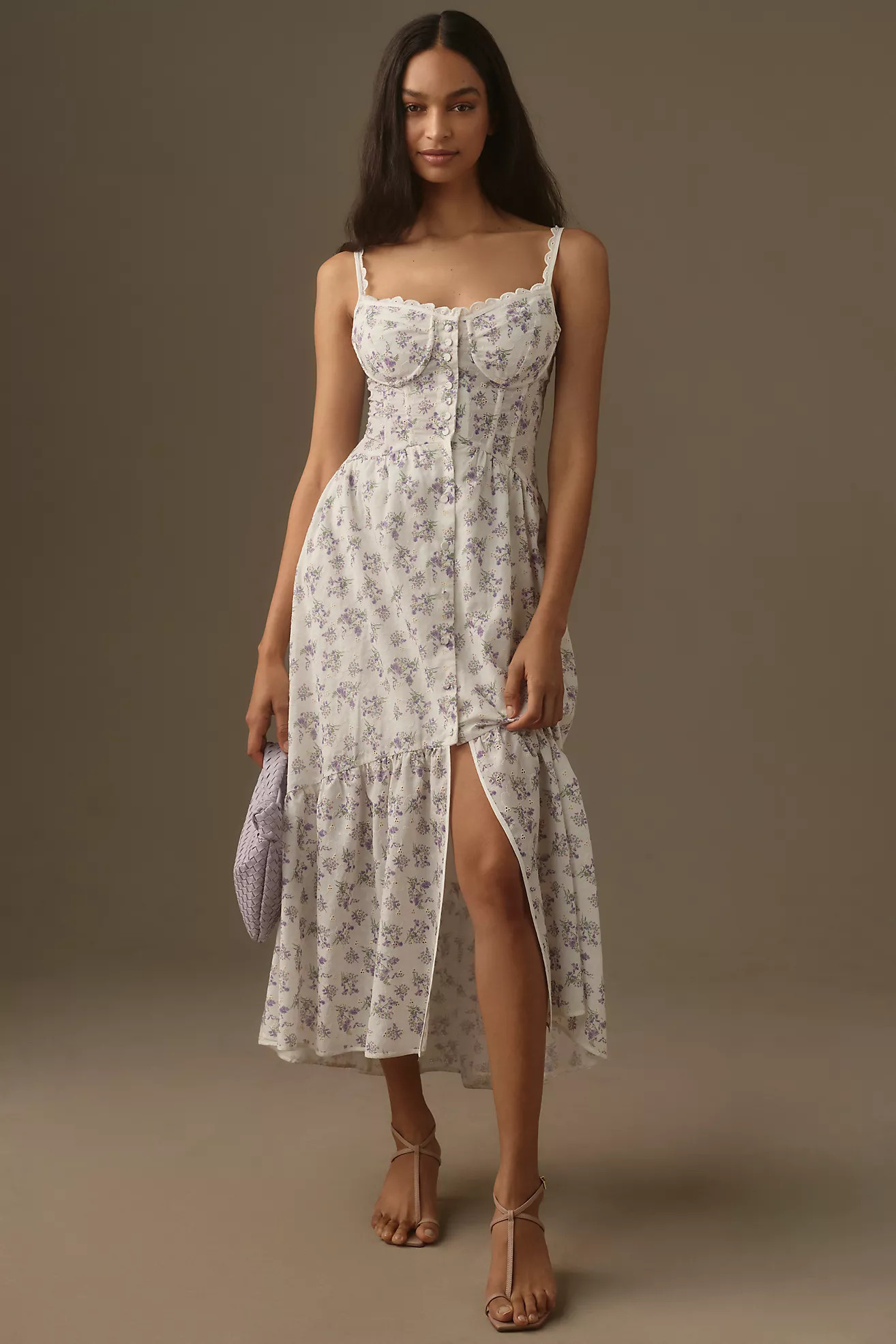 ASTR The Label Yamila Sleeveless Floral Midi Dress | Anthropologie (US)