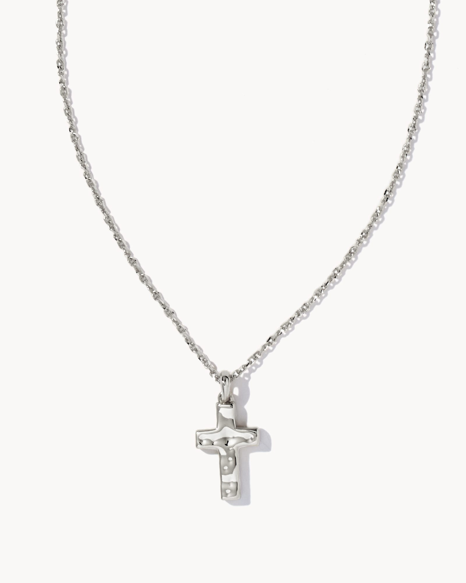 Kendra Scott Cross Pendant Necklace in Silver | Metal | Kendra Scott