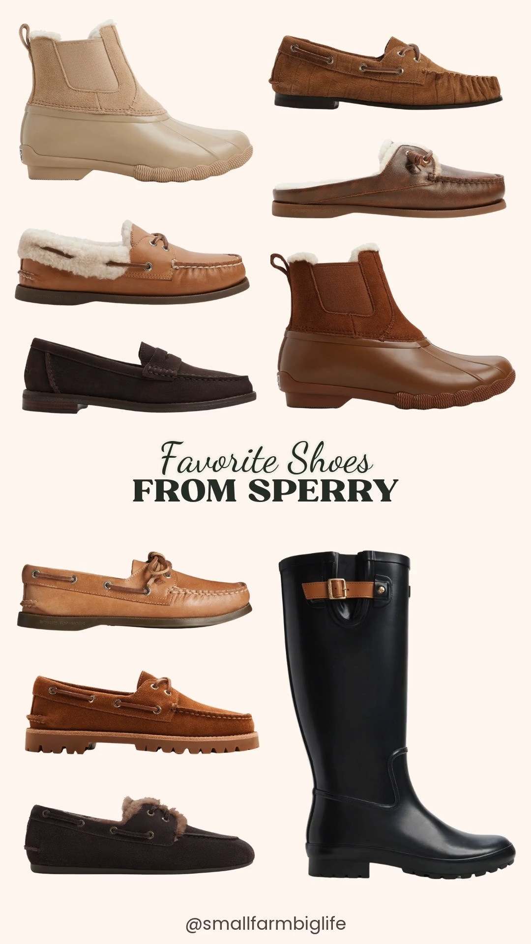 🍂 Favorite Shoes From Sperry

Sperry makes some of my favorite classic fall shoes, and these preppy styles go with everything from jeans to corduroys. The Authentic Original 2 Eye boat shoe is a timeless pick in royal brown, in tan with a cozy cream shearling lining, or in cognac tan with a chunky low lug sole. There's also a walnut deconstructed boat shoe and a dark brown slim boat shoe. For easy slip on fall shoes, try the dark brown Seaport penny loafer or the brown Authentic Original mule. For rainy fall days, the Saltwater Duck Chelsea boot in linen or cognac tan and the black Drizzle knee high rain boot keep your feet dry. These comfortable classics are perfect for fall outfits for women over 50, and they're just as good for Thanksgiving weekend as for everyday errands. Loafers, mules, and boat shoes in rich browns make it easy to build a fall shoe collection that lasts for years.

#sperry #fallshoes #boatshoes #loafers #duckboots 

 #LTKgrwm #LTKootd #LTKOver40