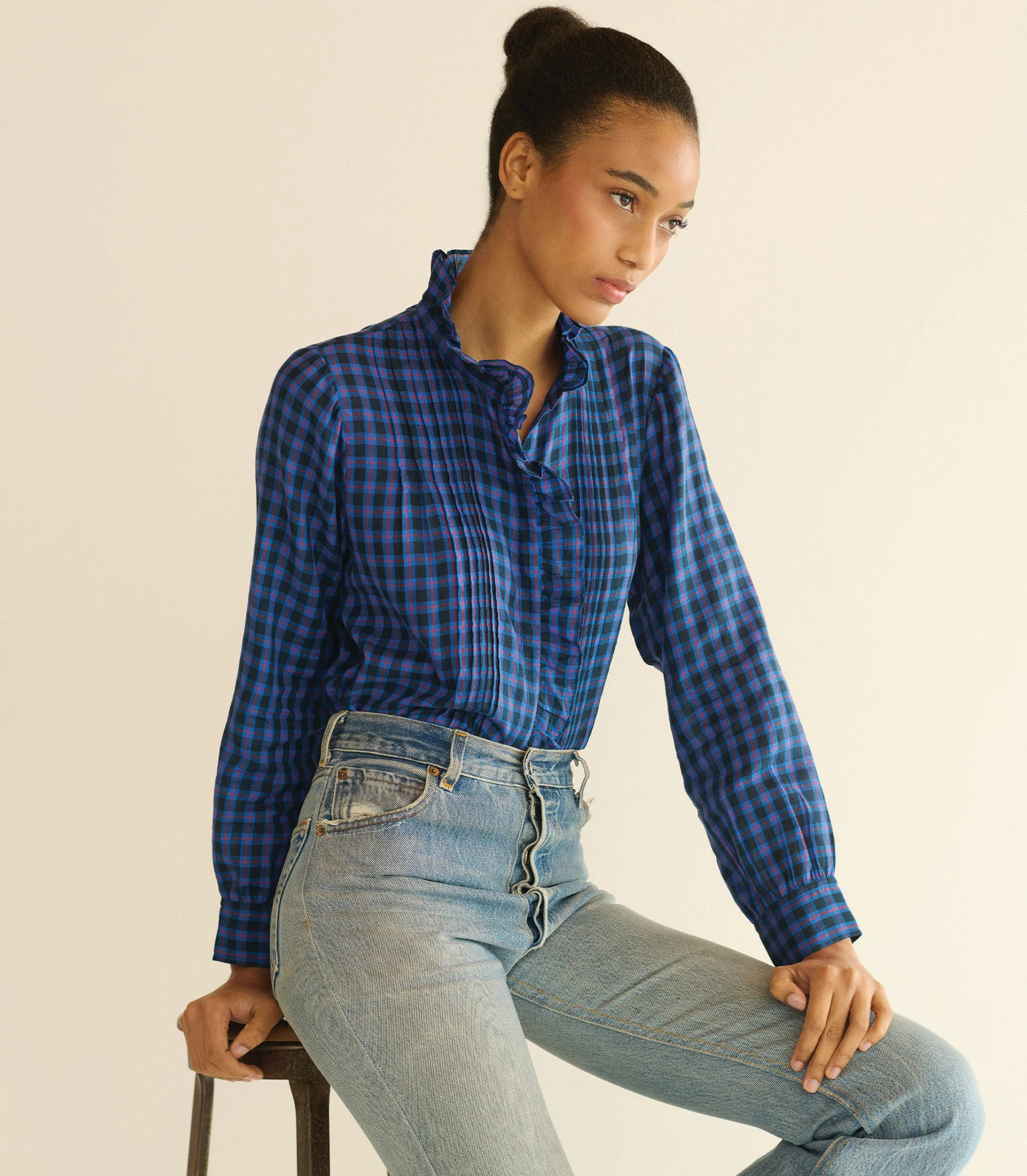 Barrett Top - Chamonix Plaid | DÔEN | DOEN