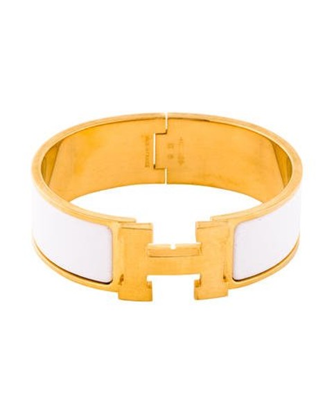 Hermès Clic Clac H Cuff Yellow | The RealReal