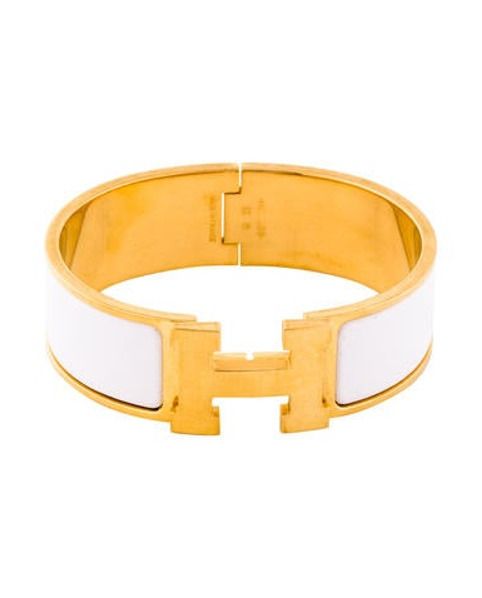 Hermès Clic Clac H Cuff Yellow | The RealReal