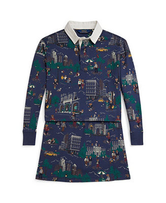 Polo Ralph Lauren Girls' 7-16 Boxy-Fit Rugby Shirt and Wrap-Effect Skort, 2-Piece Set - Macy's | Macy's