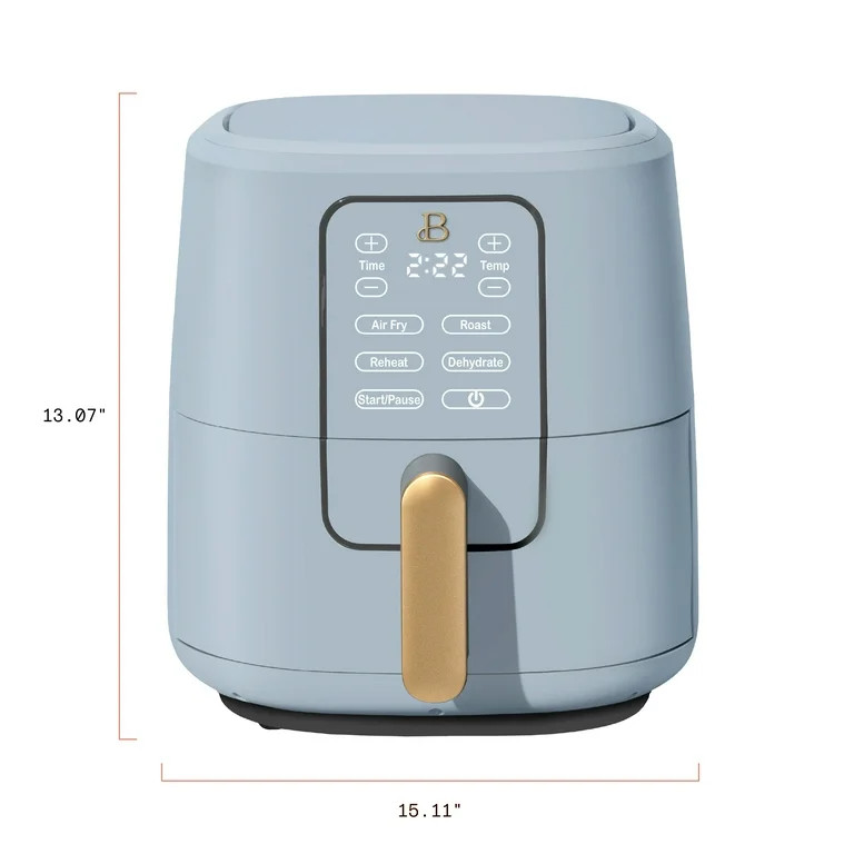 Beautiful 6 Qt Air Fryer with TurboCrisp Technology and Touch-Activated Display, Cornflower Blue ... | Walmart (US)