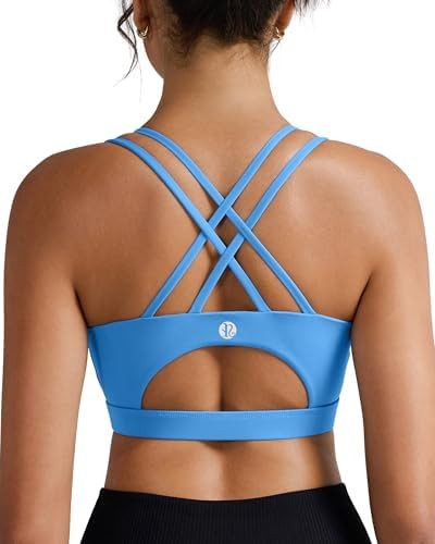 RUNNING GIRL Sports Bras for Women,Padded Sports Bra Tank Top Sexy Crisscross Back High Impact Lo... | Amazon (US)