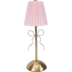 Bow Table Lamp, Cute LED Desk Lamp with Romantic Bow Decor and Rechargeable 1200mAh Battery, with... | Amazon (US)