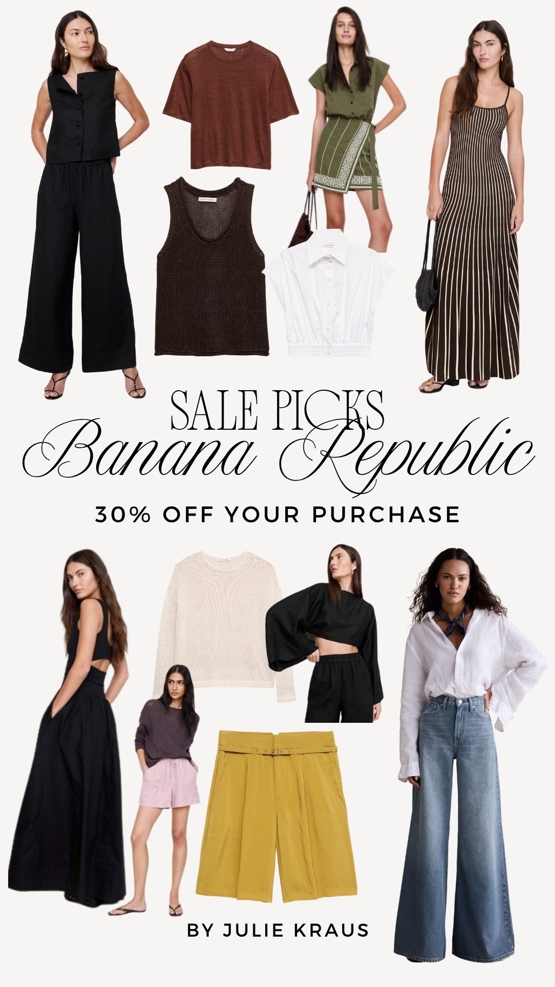 Memorial Day Sale — 30% off full priced purchase at Banana Republic. All my top picks below!