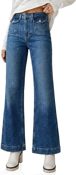 Cicy Bell Womens High Waisted Wide Leg Baggy Jeans Vintage Denim Pants | Amazon (US)