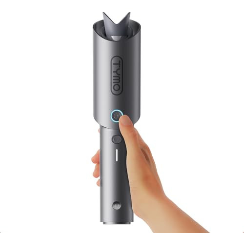 Cordless Automatic Curling Iron 1 inch - TYMO CURLGO Rotating Curling Wand Anti-Scald & Tangle-Free for Easy Curls, Travel Hair Curler Portable, Rechargeable & Dual Voltage for 14-22" Hair, Black | Amazon (US)
