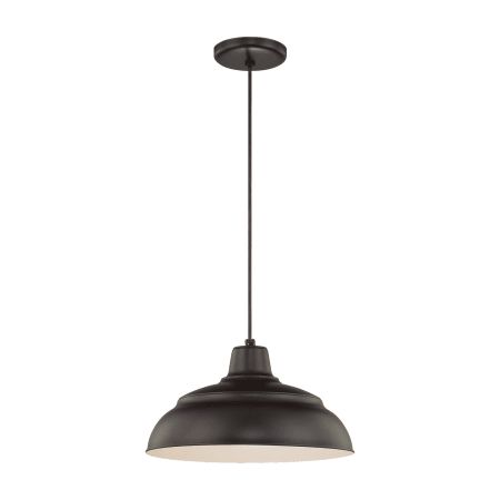 Millennium Lighting RWHC17-SB Satin Black R Series 1 Light 17" Wide Warehouse Pendant | Build.com, Inc.