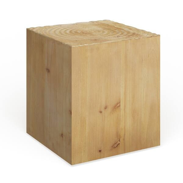 White Black or Brown Wood Rustic Eclectic Boho Cube Side Accent Table - 22 x 16 x 19 - Brown | Bed Bath & Beyond