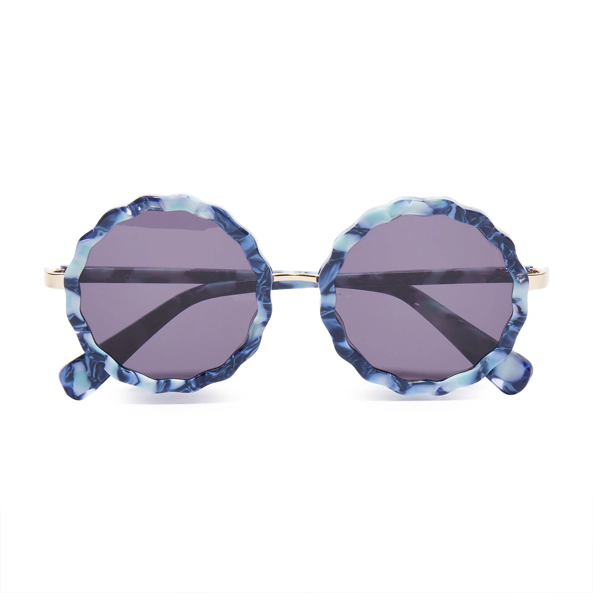 TILE BLUE PAROS ROUND SUNGLASSES | LELE SADOUGHI