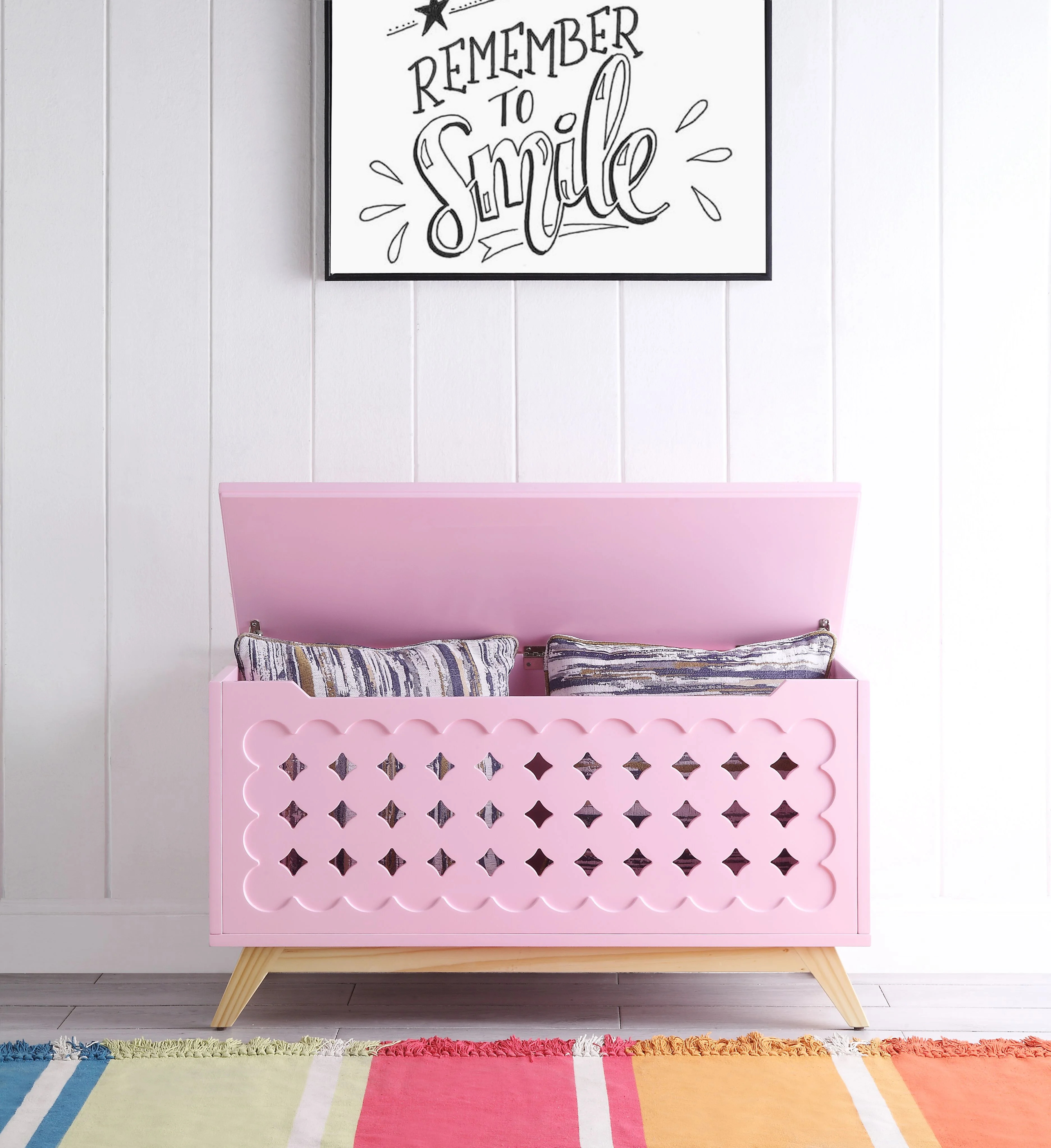 Acme Doll Cottage Wooden Starred Frame Youth Chest, Pink | Walmart (US)