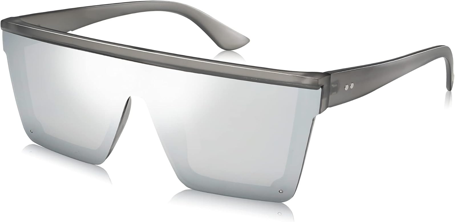 SOJOS Square Big Sunglasses Women Thick Frame Flat Top Mirrored Sunnies Shades Goggle Siamese Len... | Amazon (US)