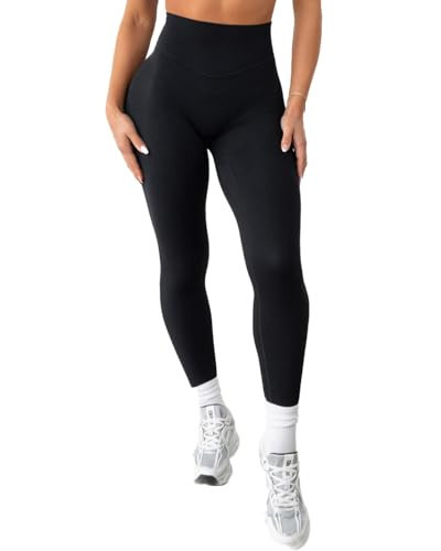 Vitality Cloud II Leggings for Women - High Waisted, Tummy Control Compression Workout Leggings with No Front Seam - Athletic Pants Seamless Fit, Midnight, Medium | Amazon (US)
