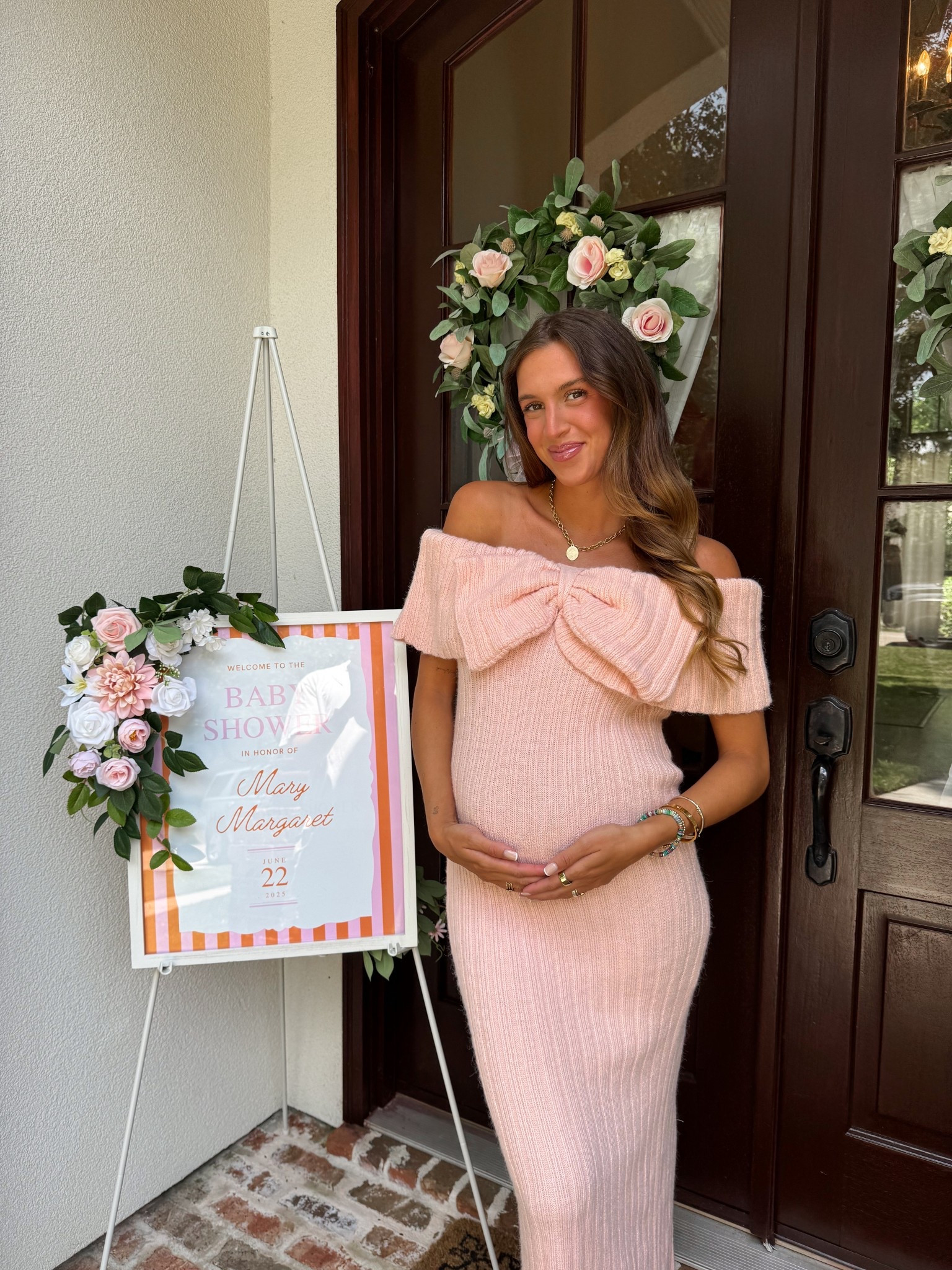 baby shower celebrations for baby girl💖🌸 loved this pink bow dress!! super comfy and stretchy material in the third trimester:) 

mom to be, first time mom, bumpfit, bump friendly outfit, bump fashion, pregnancy style, maternity dress, summer outfit, spring style trends, bow dress, pink maxi dress, girl mom


#LTKStyleTip #LTKBaby #LTKBump