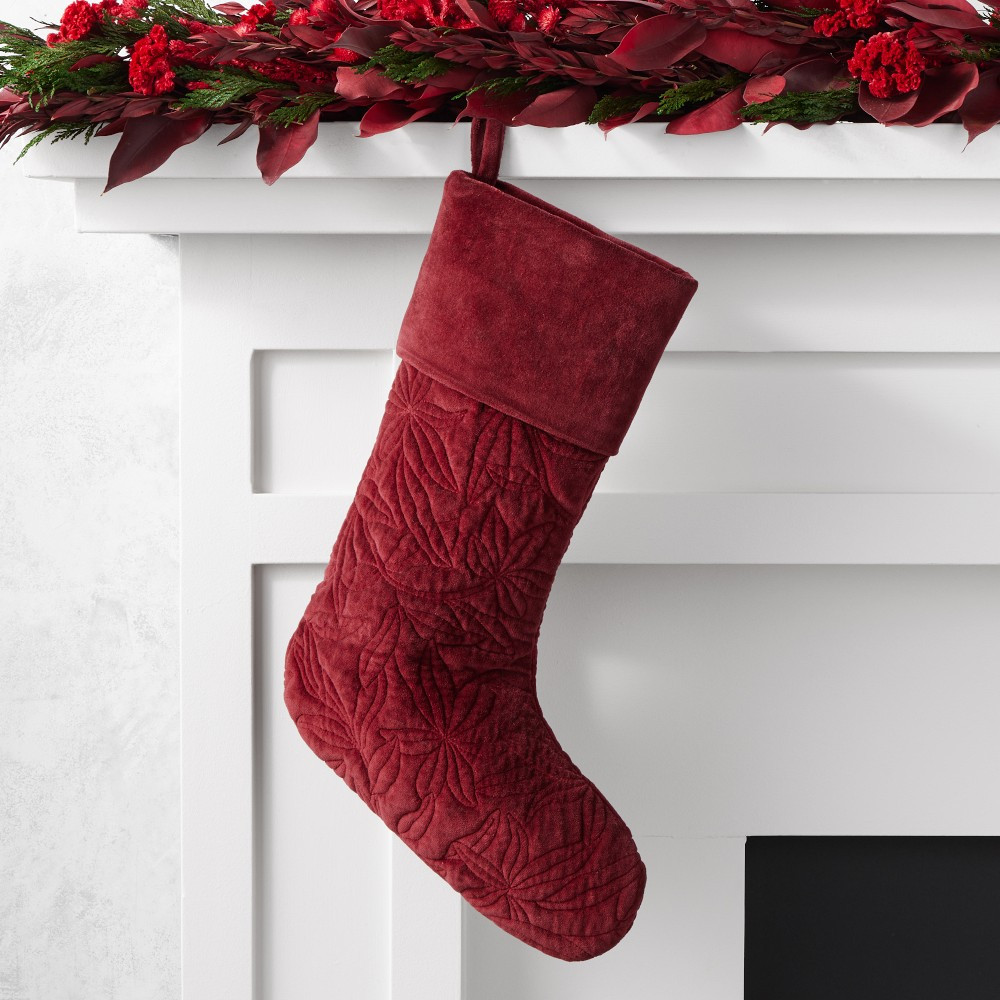 Quilted Velvet Stocking | Williams-Sonoma