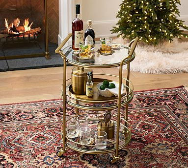 Three Tier Metal Bar Cart (20") | Pottery Barn (US)