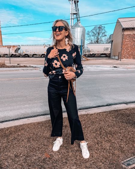 Everyday outfit idea. Floral sweater. Maeve trousers. High top sneakers.
#styleinspo #floralsweater #maeve

#LTKfindsunder100 #LTKSeasonal #LTKover40