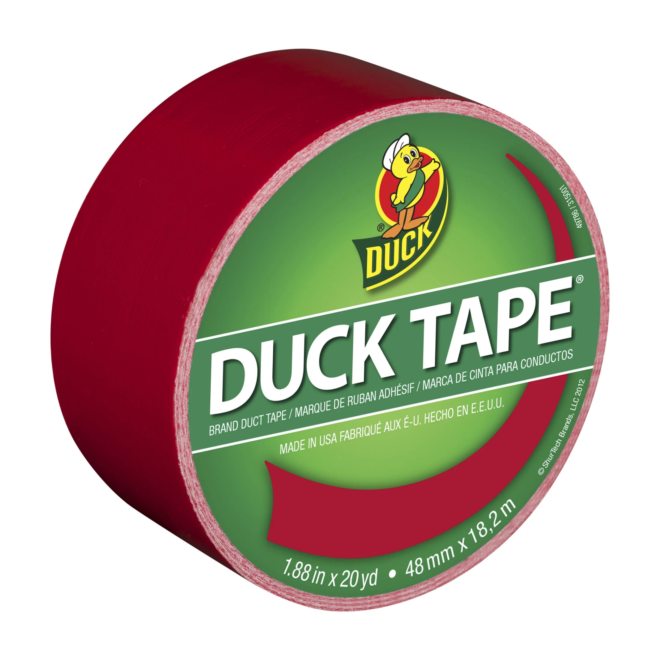Color Duck Tape Brand Duct Tape, 1.88 in. x 20 yd., Red - Walmart.com | Walmart (US)