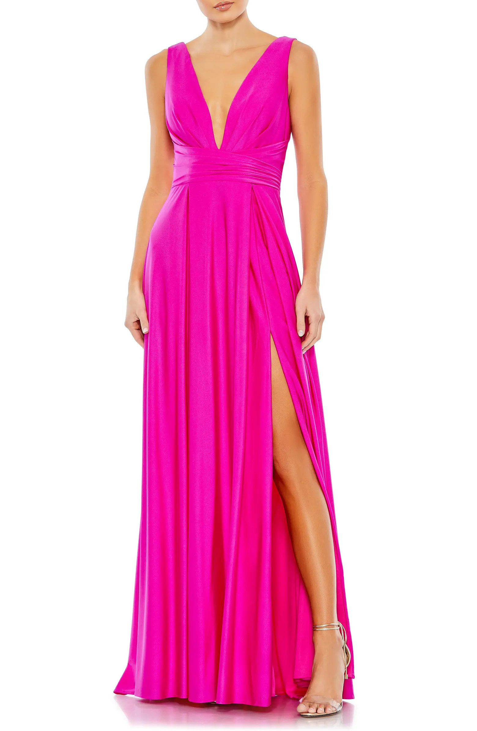 V-Neck Sleeveless Gown | Nordstrom