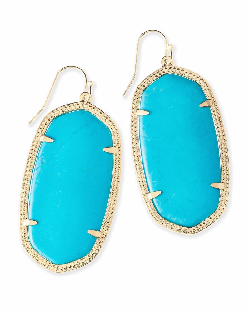 Danielle Gold Statement Earrings in Turquoise | Kendra Scott