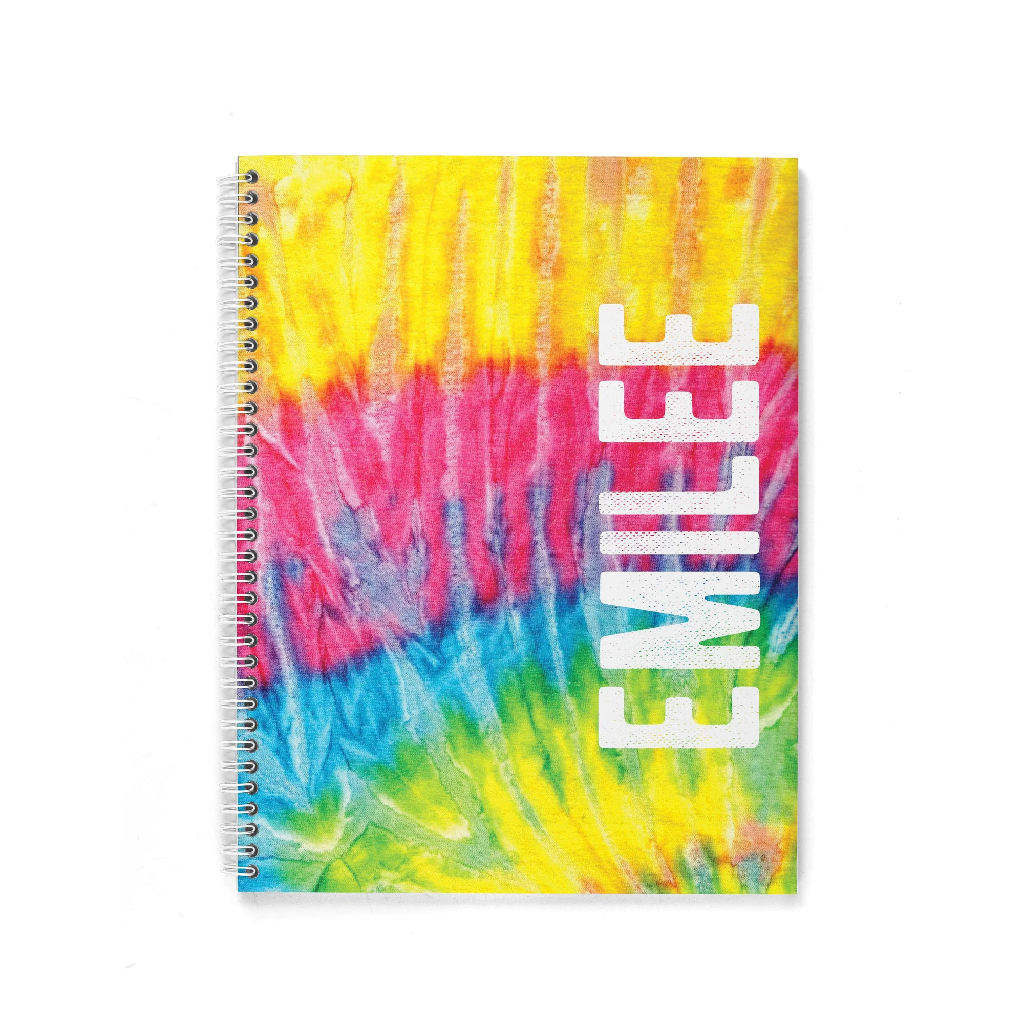 TIE DYE PERSONALIZED SPIRAL NOTEBOOK | Highway 3