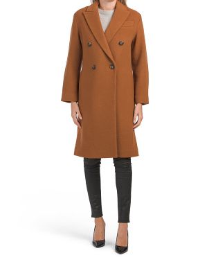 Wool Blend Brushed Double Breasted Coat | Marshalls