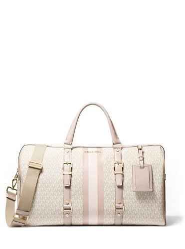 Michael Kors Bedford Travel Extra-Large Weekender Bag, Gold-Tone Hardware/Vanilla/Soft Pink | Amazon (US)