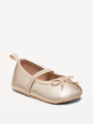 Metallic Faux-Leather Ballet Flat Shoes for Baby | Old Navy (US)