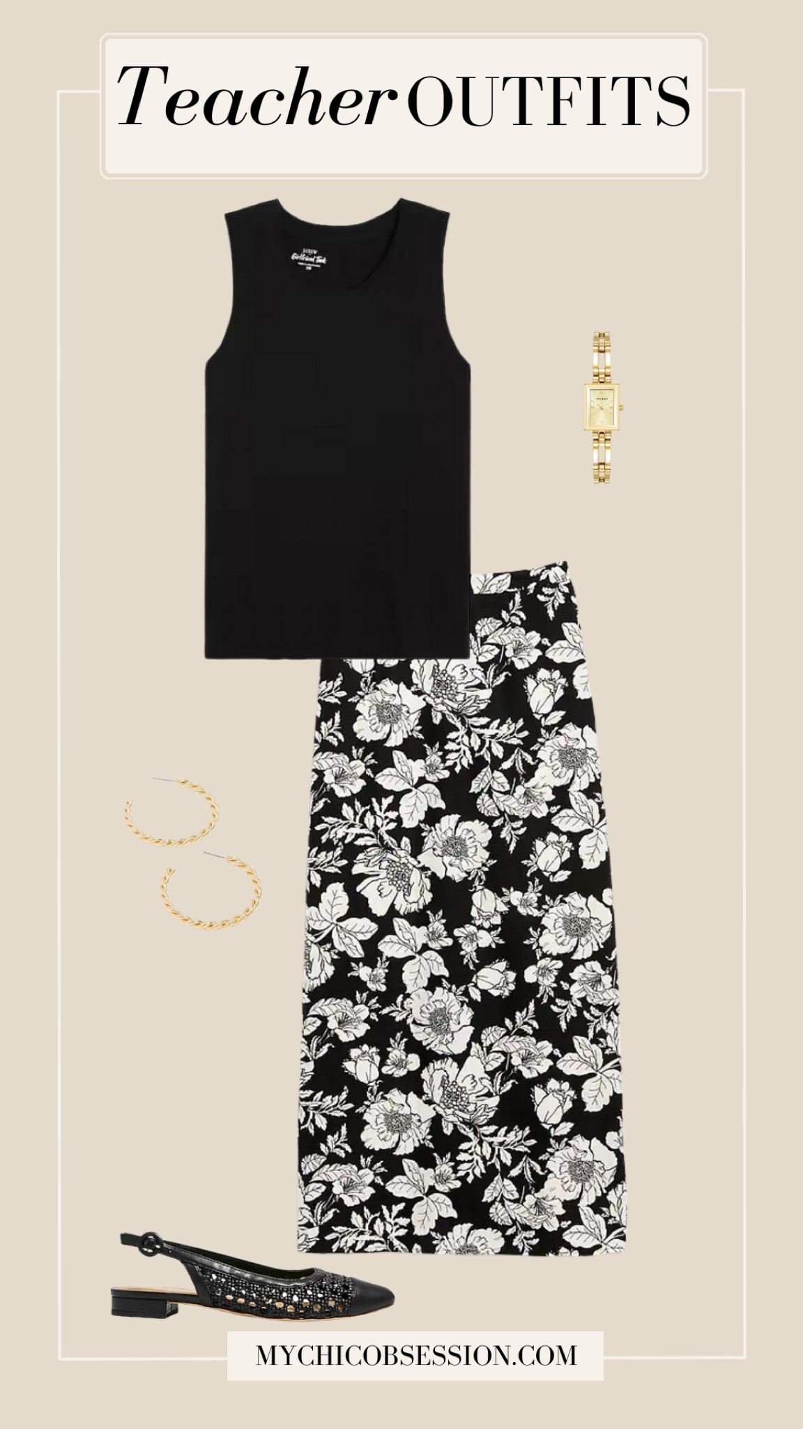 Looking for teacher outfits as you head back to school? This teacher outfit idea is fashionable and easy to wear!

sweater shell, maxi floral skirt, woven slingback flats, hoop earrings, watch 

#LTKWorkwear #LTKBacktoSchool