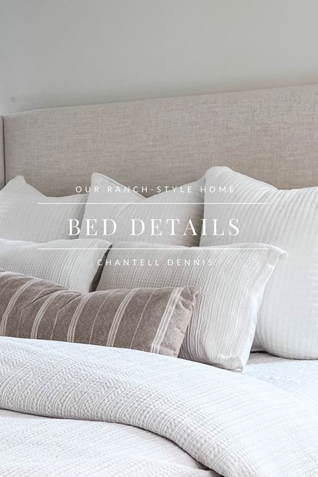 You asked and I’m sharing! Here’s all the bed details: 

Bed frame & headboard combo: @wayfair 
Bedding & Pillow covers: @potterybarn 
Accent pillow: @target 

Tip: I’m able to achieve an extra fluffy look & level of comfort by double stuffing our duvet cover and adding two pillows to our euro shams. 

#LTKfamily #LTKFind #LTKhome
