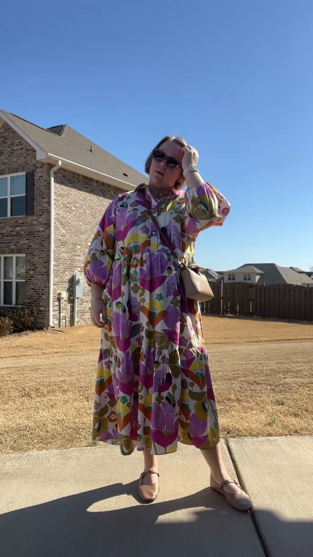 Anthropologie dress, Amazon crossbody bag, longchamp mini dupe, 

#LTKPlusSize #LTKStyleTip #LTKFindsUnder50