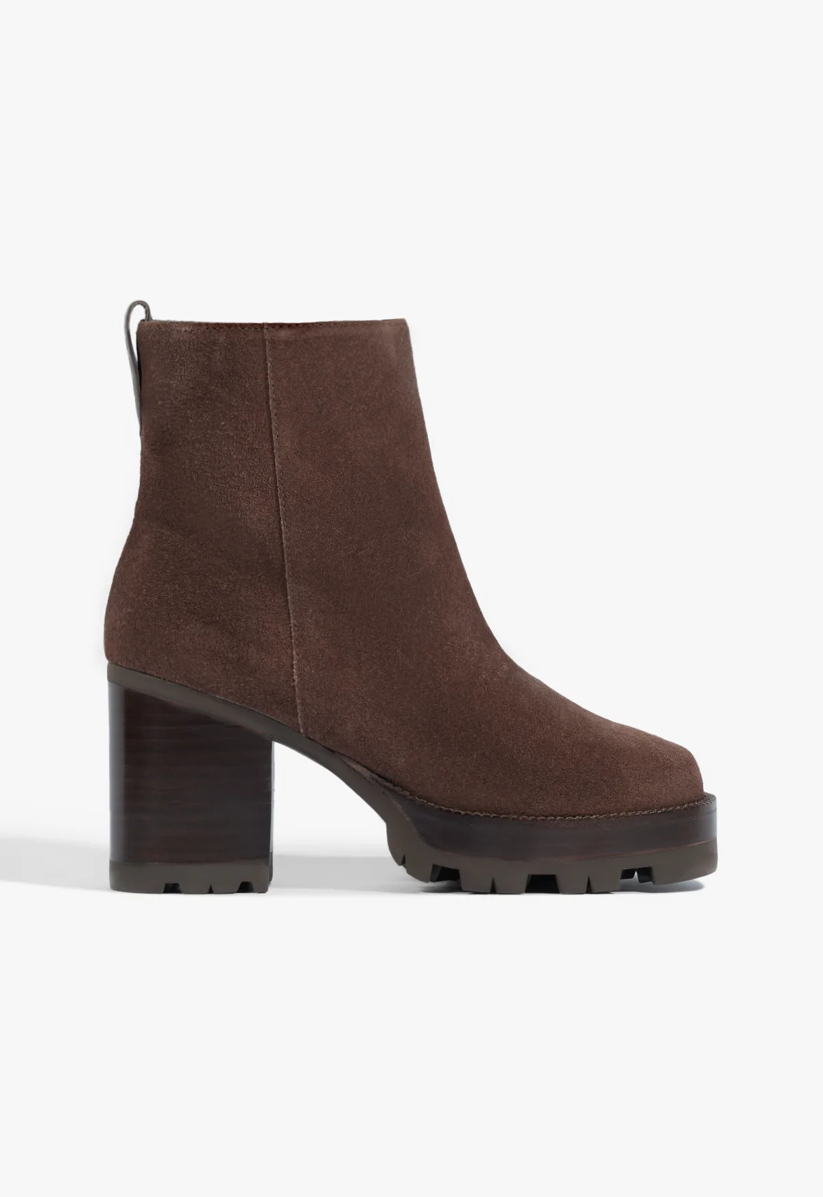 Brown Suede Bootie 240 | SCHUTZ | Schutz (US)