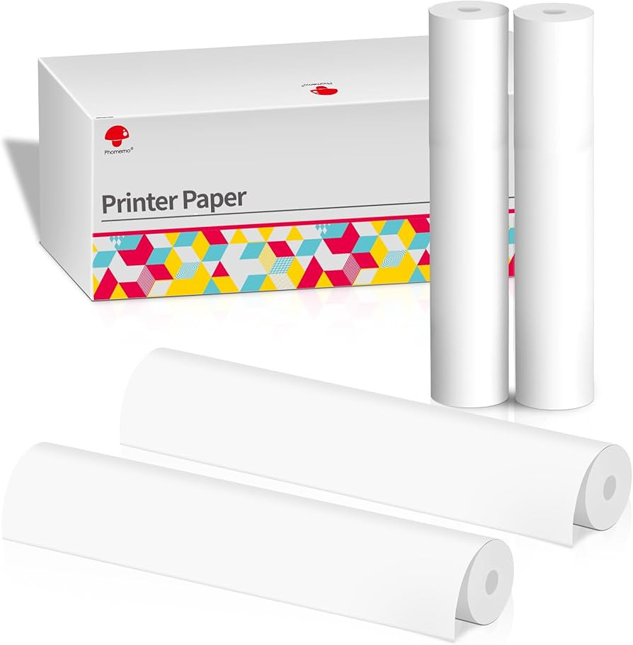 Phomemo A4 Thermal Printer Paper 4 Rolls, 210x297 mm, BPA Free, Compatible with Phomemo M832/M834... | Amazon (UK)
