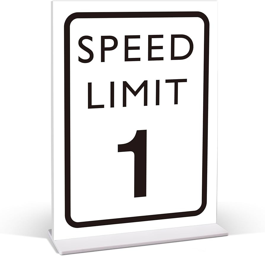 Race Car Birthday Decor, Speed Limit 1 Sign, Fast One, Race Car Birthday Party Decorations, 6x8 I... | Amazon (US)