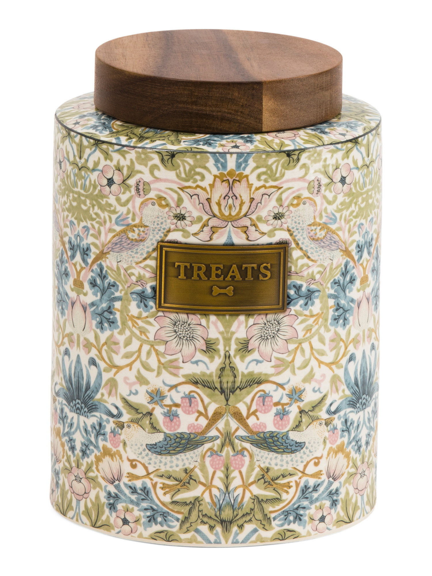 Strawberry Thief Pet Treat Jar | TJ Maxx