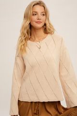 Always Together Sweater In Cream | UOI Boutique
