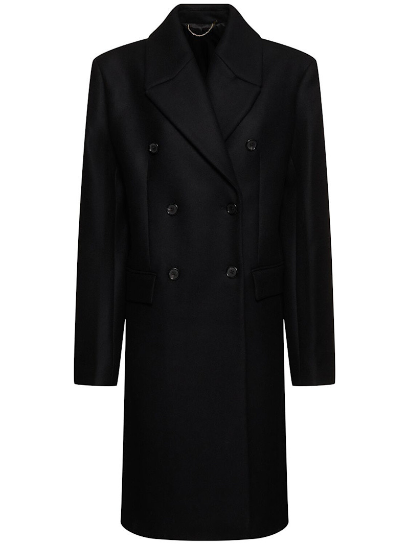 Broad wool blend midi coat | Luisaviaroma