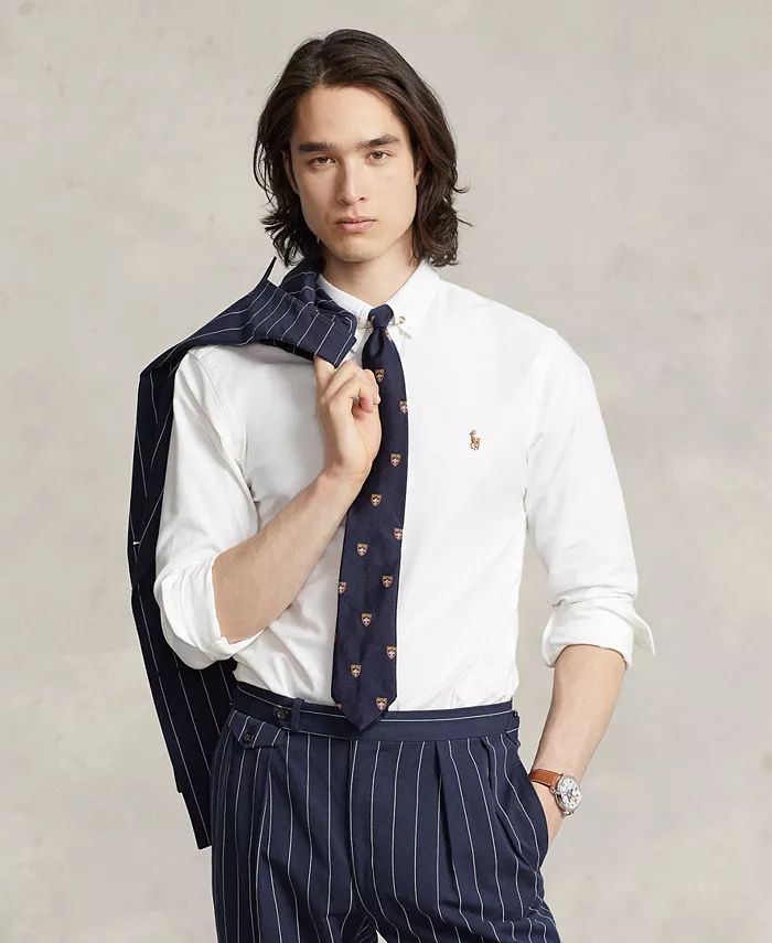 Polo Ralph Lauren Slim-Fit Stretch-Oxford Shirt - Macy's | Macy's